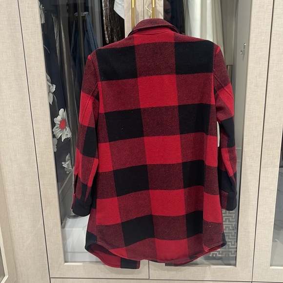 BB Dakota Steve Madden flannel red black wool jacket size XS - Picture 2 of 5